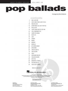 Jazz Piano Solos Series Vol. 56: Pop Ballads 