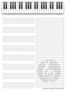 Music Theory Staff Paper 