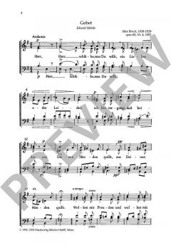 Gebet / Sommerlied / Unser lieben Frauen Traum von Max Bruch (Download) 