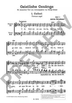 Geistliche Gesänge Heft 1 von Anton Bruckner (Download) 