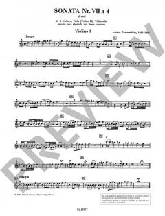 Sonata 7 a 4 in d-Moll von Johann Rosenmüller (Download) 