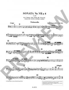 Sonata 7 a 4 in d-Moll von Johann Rosenmüller (Download) 