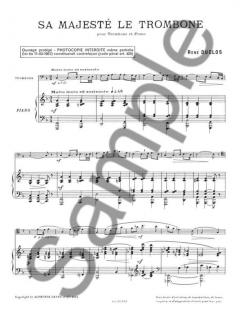 Sa Majeste Le Trombone von Pierre Duclos für Posaune und Klavier im Alle Noten Shop kaufen