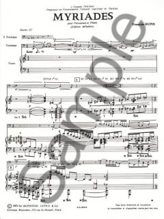 Myriades von Francois Dupin für Percussion und Klavier im Alle Noten Shop kaufen