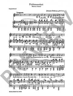 Feldeinsamkeit / Sapphische Ode von Johannes Brahms (Download) 