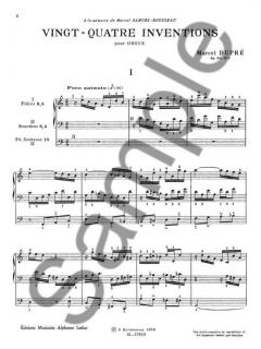 24 Inventions Op. 50 Vol. 1 von Marcel Dupre 