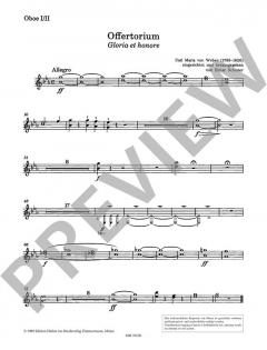 Offertorium 'Gloria et honore' von Carl Maria von Weber (Download) 