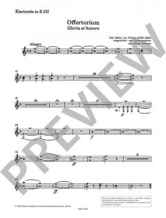 Offertorium 'Gloria et honore' von Carl Maria von Weber (Download) 