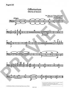 Offertorium 'Gloria et honore' von Carl Maria von Weber (Download) 