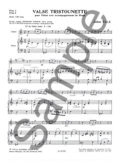 Valse Tristounette von Julien Falk für Violine und Klavier im Alle Noten Shop kaufen
