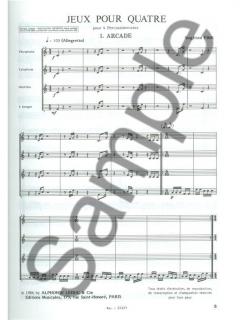 Siegfried Fink: Jeux pour Quatre für Perkussion Quartett im Alle Noten Shop kaufen