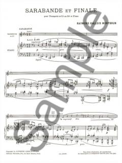 Sarabande et Finale von Raymond Gallois-Montbrun für Trompete in C oder B und Klavier im Alle Noten Shop kaufen