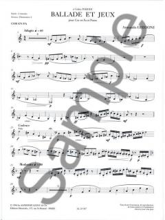 Ballade et Jeux von Armando Ghidoni für Horn und Klavier