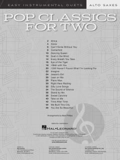 Pop Classics For 2 Alto Saxes 