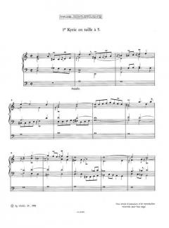 Livre D Orgue von Nicolas de Grigny 