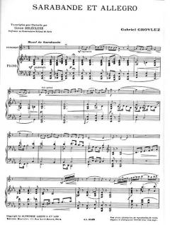 Sarabande et Allegro von Gabriel Grovlez 