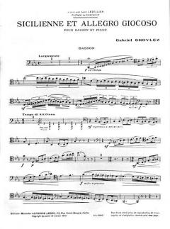 Sicilienne et Allegro Giocoso (Gabriel Grovlez) 