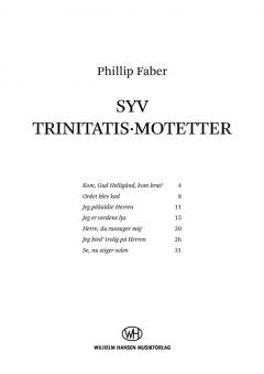 Syv Trinitatis-Motetter von Phillip Faber 