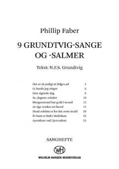 9 Grundtvig-Sange Og -Salmer von Phillip Faber 