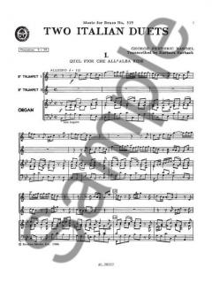 2 Italian Duets von Georg Friedrich Händel für 2 Trompeten und Orgel im Alle Noten Shop kaufen