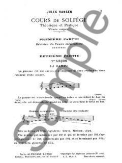 Solfege Theorique Et Pratique von Hansen 