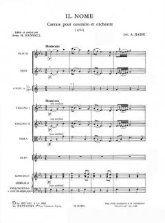 Cantates Pour Une Voix De Femme et Orchestre Partition (LP11) von Johann Adolf Hasse im Alle Noten Shop kaufen (Partitur)