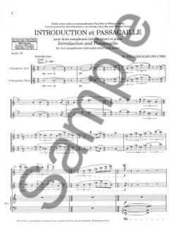 Introduction et Passacaille von William Karlins 