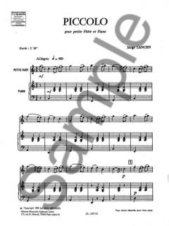 Lancen Piccolo Petite Lm012 Flute & Piano 
