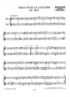 Trios pour Le Coucher Du Roy (Jean Baptiste Lully) 