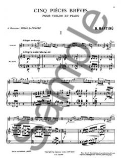 5 Pieces Breves von Bohuslav Martinu 