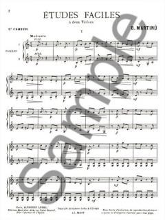 Etudes Faciles A 2 Violons Vol. 1 von Bohuslav Martinu 