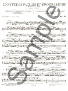 100 Etudes Faciles et Progressives d'apres Cramer Vol. 1 von Marcel Moyse 