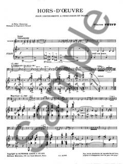 Hors D Oeuvre von Pierre Petit für Percussion und Klavier im Alle Noten Shop kaufen