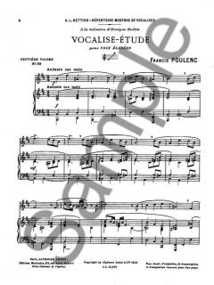 Vocalise Etude No.89 von Francis Poulenc 