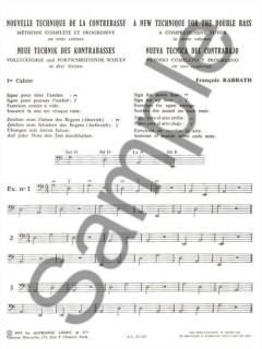 Nouvelle Technique De La Contrebasse Vol. 1 von Francois Rabbath 