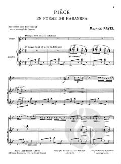 Piece En Forme de Habanera von Paul Bazelaire 