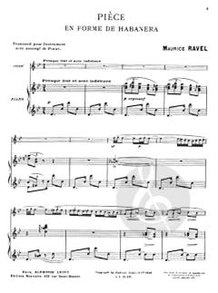 Piece en Forme De Habanera von Maurice Ravel für Violine und Klavier im Alle Noten Shop kaufen