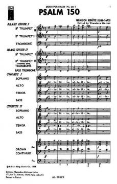 Psalm 150 von Heinrich Schütz 