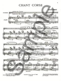 Chant Corse von Henri Tomasi für Horn und Klavier