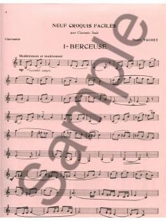 9 Croquis Faciles Nr.1: Berceuse von Henry Vachey 