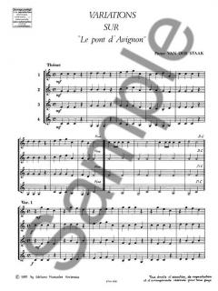 Quatuor Facile 2 (Variations 'sur Le Pont D'avignon3 