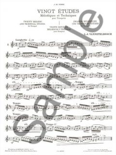 20 Etudes Melodiques et Techniques von Louis Julien Vannetelbosch 