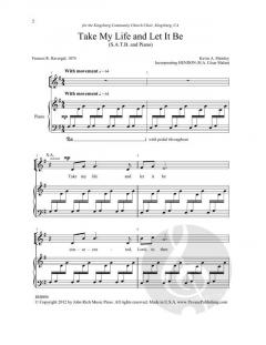 Take My Life And Let It Be von Kevin A. Memley (Download) 