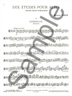10 Etudes sur des traits d'orchestre von Maurice Vieux 