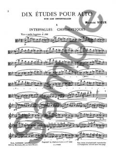 10 Etudes Sur Les Intervalles von Maurice Vieux 