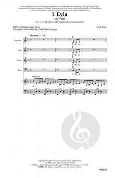 L'eyla L'eila Ssatb/keyboard von Nick Page (Download) 