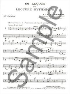 60 Lecons Lecture Rythmique 1 Vol. 1 von Alain Weber 