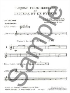 Lecons Progressiveslecture et Rythme Vol. 1 von Alain Weber 