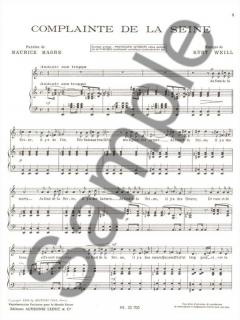 3 Chansons von Kurt Weill 