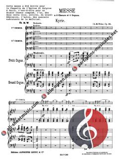 Messe Op. 36 (2 Choeurs 2 Orgues) (Charles-Marie Widor) 